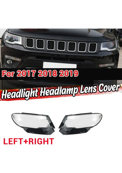 Sağ Araba Far Lens Kapağı Kafası Işık Lambası Abajur Jeep Compass 2017 2018 2019 Için Şeffaf Ön Işık Kabuğu (Yurt Dışından) indirimleri