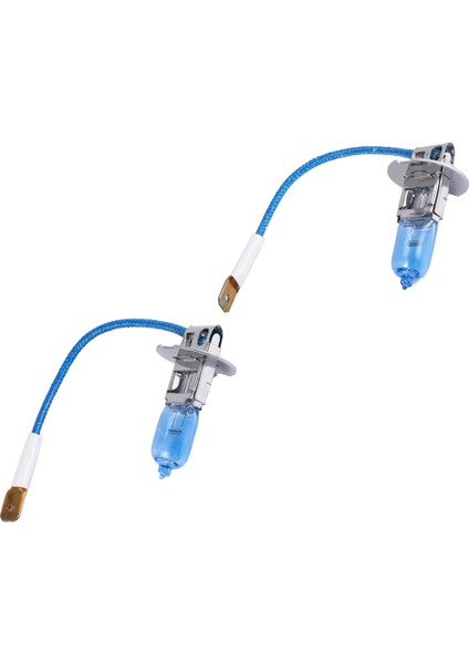 2 Pcs Dc 12V 55W H3 Süper Beyaz Halojen Araba Sisli Işık Ampul Lamba (Yurt Dışından)