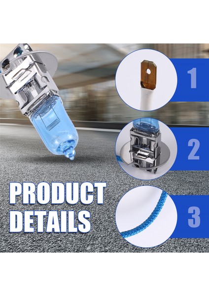2 Pcs Dc 12V 55W H3 Süper Beyaz Halojen Araba Sisli Işık Ampul Lamba (Yurt Dışından) indirimleri