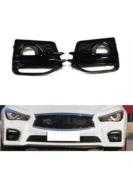 Araba Ön Sis Fark Kapağı Sis Lambası Izgara Çerçeve Çerçeve 622574GA1A 622564GA1A Infiniti Q50 2014-2017 (Yurt Dışından) fiyatları