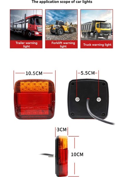 Römork Kamyonu Fren Sinyali Işık Yan Işıkları Için 7 Pimli Fiş Teli Seti Mıknatıslı Evrensel 20 LED 12V Arka Işın (Yurt Dışından) indirimleri