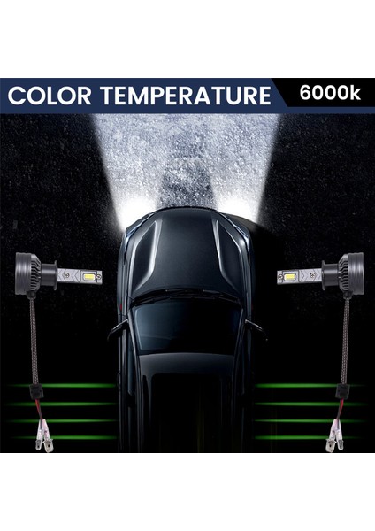 32W 12VCAR H1 3590 LED Far 6000K Işık Gücü Parlak Entegre Yüksek Kiriş ve Düşük Işın (Yurt Dışından) indirimleri