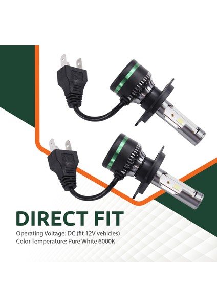 1paır H4 Araba LED Far LED Light 6000K 300W 30000LM Otomatik LED Lamp Turbo Sisli Ampuller 12V (Yurt Dışından) fırsatları