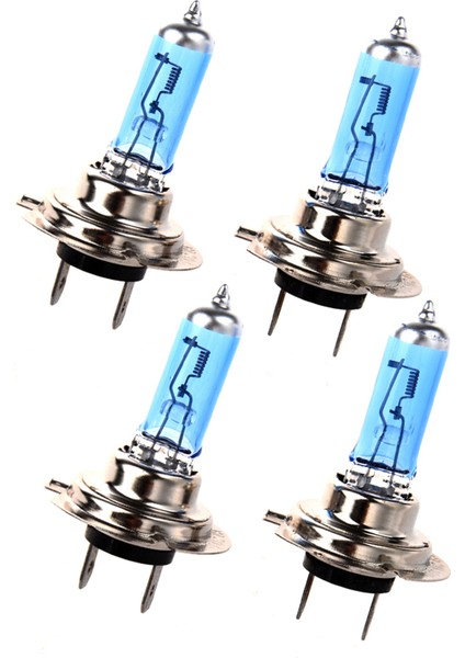 Araba LED Lambası - 4er Kit H7 6000K Xenon Gaz Halojen Far Lambası H7 Ampuller 100W 24V Akşam Yemeği Parlak Beyaz Aydınlatma (Yurt Dışından)