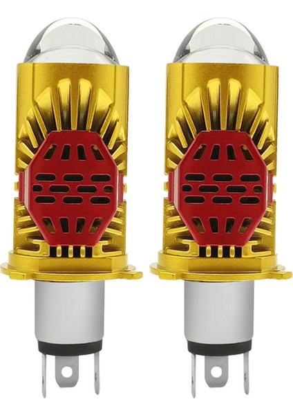 2pcs Araba H4 LED Far Eklenti Işık Çift Lens Araç Motosiklet Entegre Yüksek Fasulye ve Düşük Işın (Yurt Dışından)