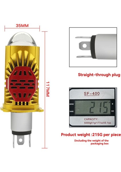 2pcs Araba H4 LED Far Eklenti Işık Çift Lens Araç Motosiklet Entegre Yüksek Fasulye ve Düşük Işın (Yurt Dışından) indirimleri