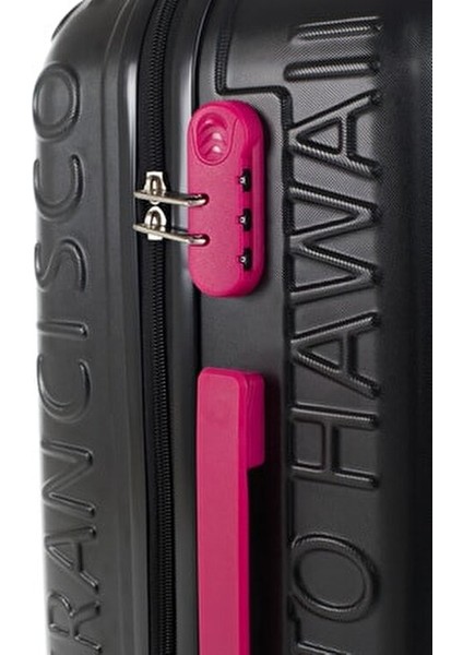 5167 Orta Boy Valiz 43x65x25 cm Kauçuk-Silikon Tekerlekler ile 3,4 Kg