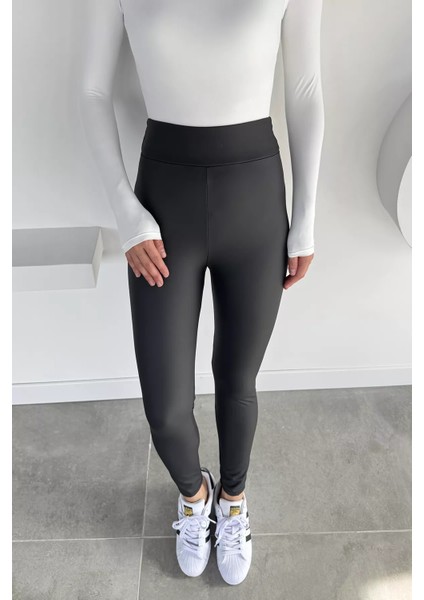 Kadın Şardonlu Deri Tayt P-00001162