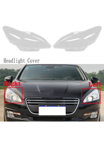 Ön Far Kabuğu Şeffaf Kafa Işık Lens Lens Kapak Peugeot 508 2011-2014 Için Far Kapağı (Yurt Dışından) fiyatları