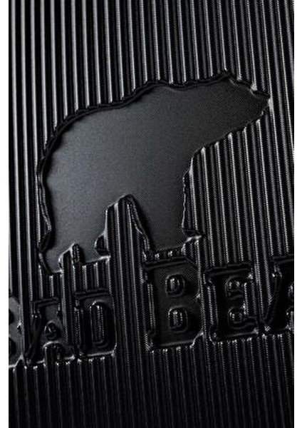 Kabin Boy Valiz Siyah ABS Malzemeden Teleskopik Saplı Şifreli Kilitli