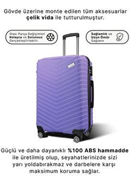 WX-1001 Mor Orta Boy Valiz Mor Renk