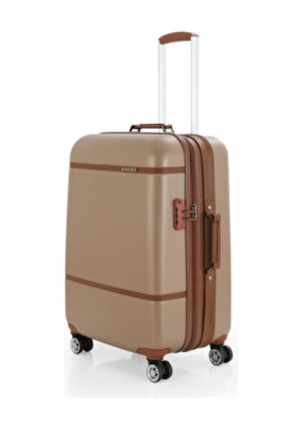 V209 Lüx ABS Valiz Seti 3'lü Teleskopik Saplı