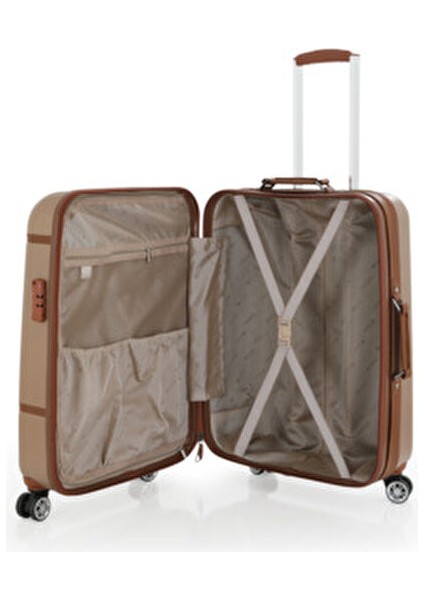 V209 Lüx ABS Valiz Seti 3'lü Teleskopik Saplı