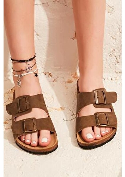 Vizon Nubuk Kadın Terlik indirimleri