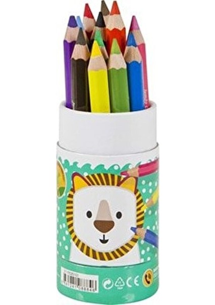 Jumbo Hexa Kuru Boya Kalemi 12 Renk Yarım Boy Karton Tüp 6 Parça Set modelleri