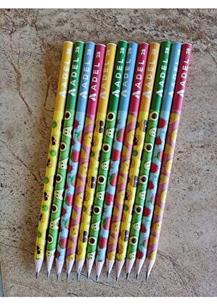 12 Li Kurşun Kalem Seti 2B Renkli ve Eğlenceli Tasarımlar ile Yazım İçin fırsatları