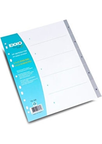 Seperatör A4 1-5 Rakamlı 11 Delik Grili Dosya Düzenleyici 5 Parça fiyatları