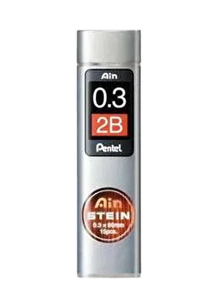 Ain Stein Kalem Uçları 0.3 mm 2B 15'li Set Gri Renk 60 mm Uzunluk fiyatları