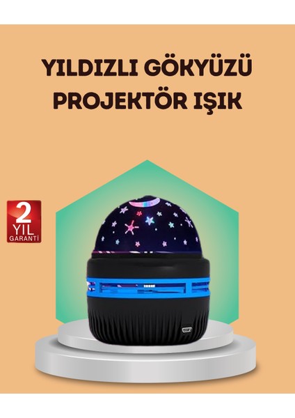 USB Galaxy Projektör Lamba – Romantik Atmosfer, Çocuk Odası, Parti ve Düğün Işığı