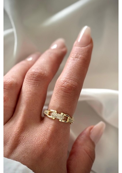 Premium Seri Chain Tasarım Model Zincir Kollu Ayarlanabilir Kadın Yüzük fırsatları