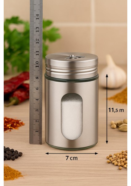 Metal Tuzluk Biberlik Baharatlık 200 ml Gri modelleri