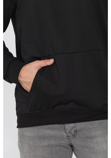 Kapüşonlu Kanguru Cepli Erkek Sweatshirt P-00018574 fırsatları