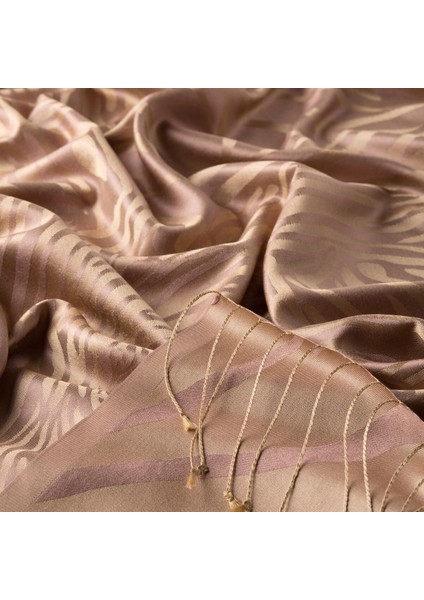 Ipekevi Desenli Jakarlı Ipek Şal - Zebra Desenli - Fondöten modelleri