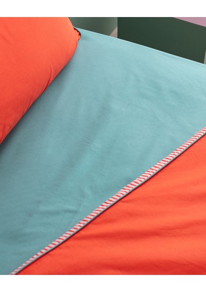 Allure King Size %100 Pamuk Nevresim Takımı - Turuncu