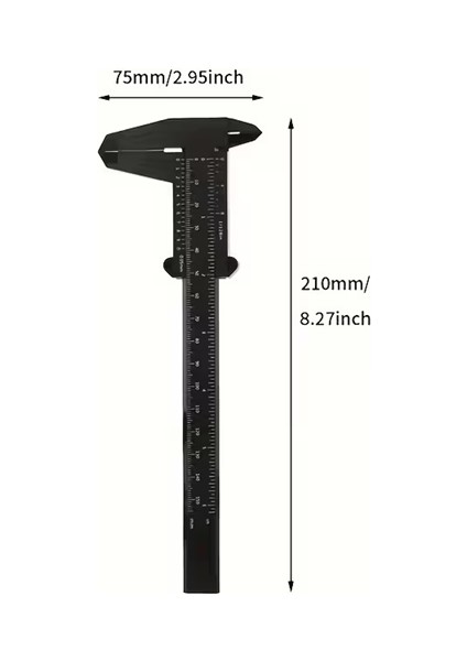Kumpas 0–150 mm Çift Ölçekli Plastik Ölçüm Aleti | Hassas Vernier Caliper | Marangozluk, Hobi, Metal ve Teknik Ölçümler Için