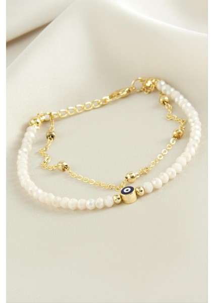 Nazar Zincir Kristal Bileklik