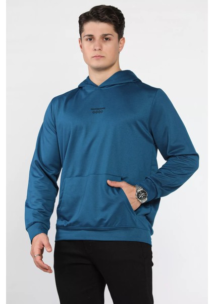 Kanguru Cepli Kapüşonlu Erkek Sweatshirt P-00018571