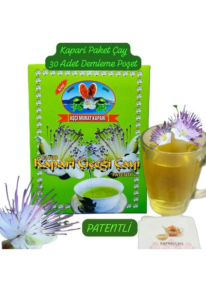 KAPARİ PAKET ÇAYI (PATENTLİ) 30 Adet Demleme Doğal Poşet