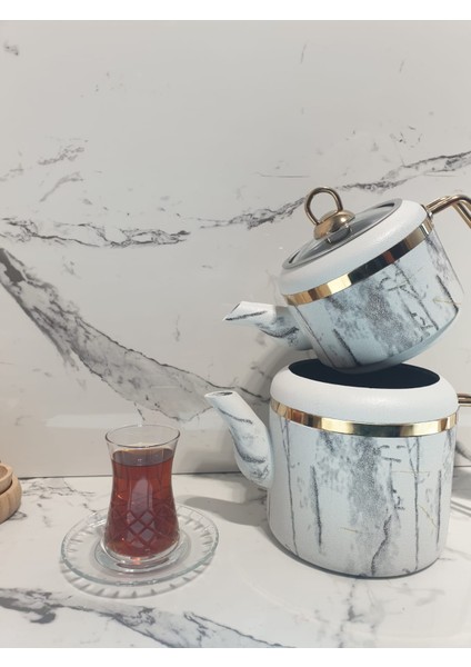 Venda Chef 2,25 Litre Beyaz Granit Çaydanlık Seti modelleri