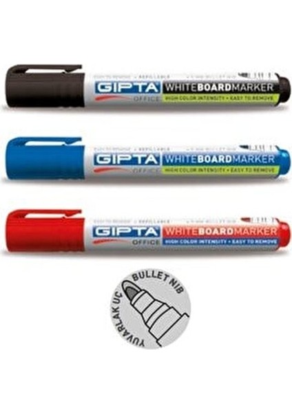 Boardmarker Siyah Yuvarlak Uçlu Yazı Tahtası Kalemi 5 mm Yüksek Renk Yoğunluğu fiyatları