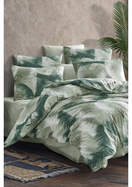 Palmia Çift Kişilik Nevresim Takımı Yeşil