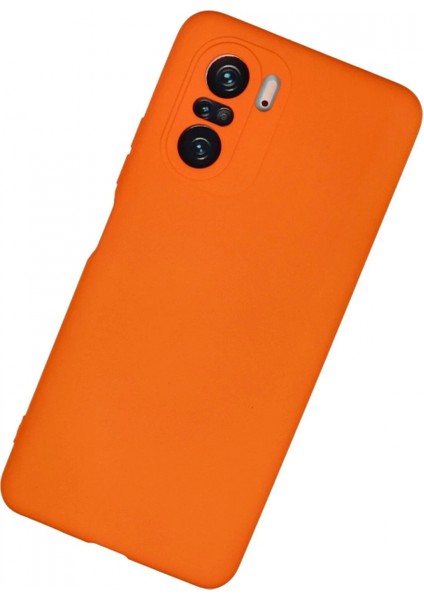 Xiaomi Poco F3 Kılıf Nano Içi Kadife Silikon - Turuncu modelleri
