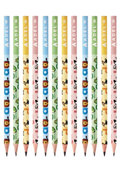 Kurşun Kalem 12 Adet Renkli Tasarımlarla Eğlenceli Yazım Deneyimi fiyatları