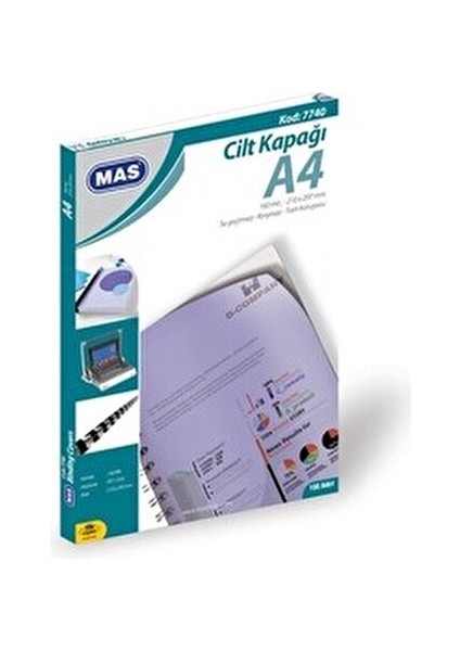 A4 Cilt Kapağı 100 Lü Paket Kırmızı Renk 210x297 mm Ölçülerle Su Geçirmez