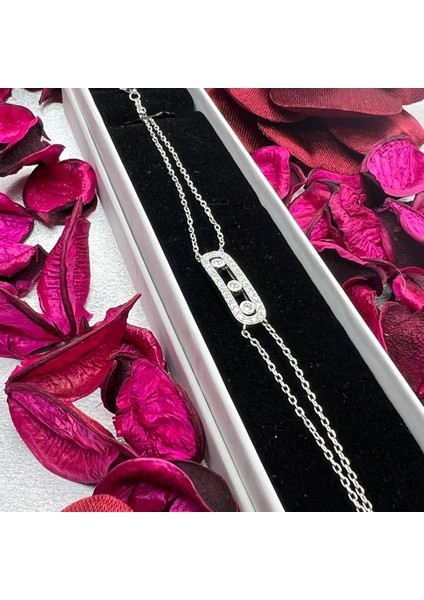 925 Ayar Gümüş Kalpli Kadın Bileklik – Şık ve Zarif, Gümüş Rengi