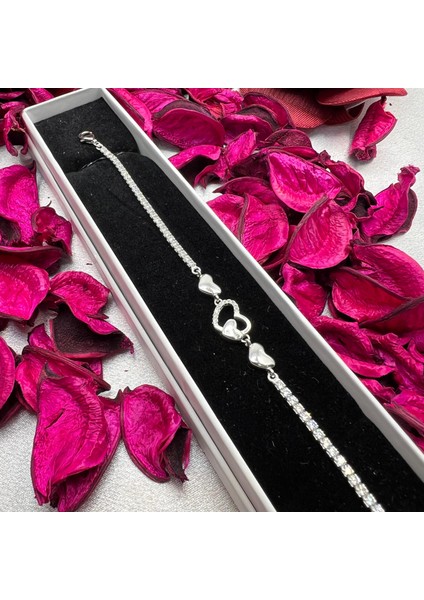 925 Ayar Gümüş Zarif Kadın Bileklik – Modern Tasarım, Gümüş Rengi