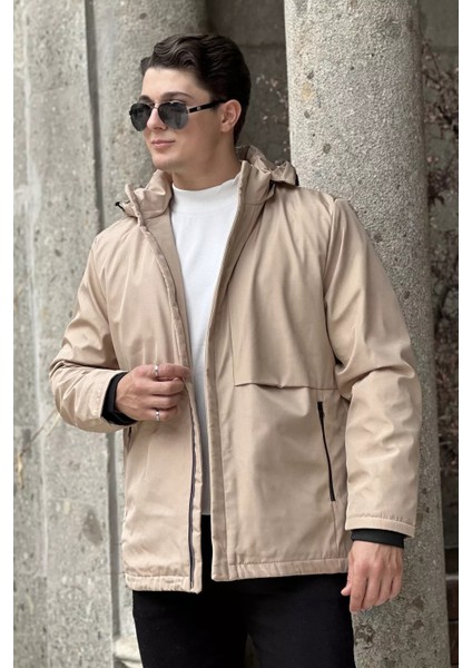 Kapüşonlu Fermuarlı Erkek Mont P-00018589 fiyatları