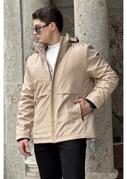 Kapüşonlu Fermuarlı Erkek Mont P-00018589 modelleri