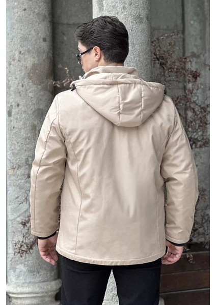 Kapüşonlu Fermuarlı Erkek Mont P-00018589 fırsatları