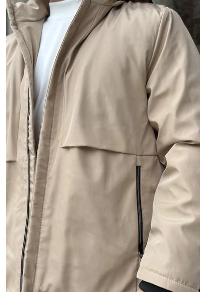 Kapüşonlu Fermuarlı Erkek Mont P-00018589 indirimleri