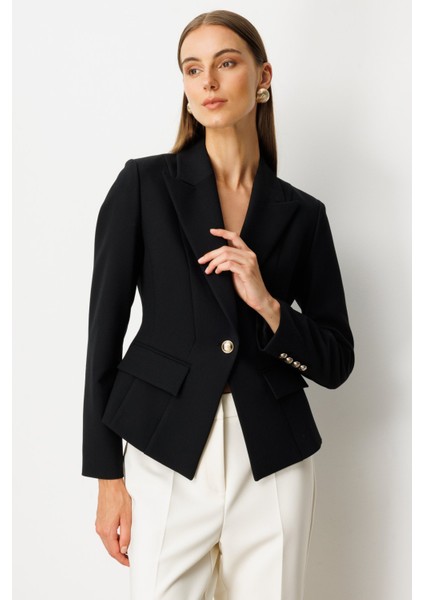 Kadın Kapak Cepli Vatkalı Ceket 5021 Siyah fiyatları