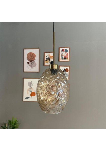 Veltro Cam Bal Rengi Tekli Avize Ince Eskitme Başlık Retro Sarkıt Lamba Salon Aydınlatma fiyatları