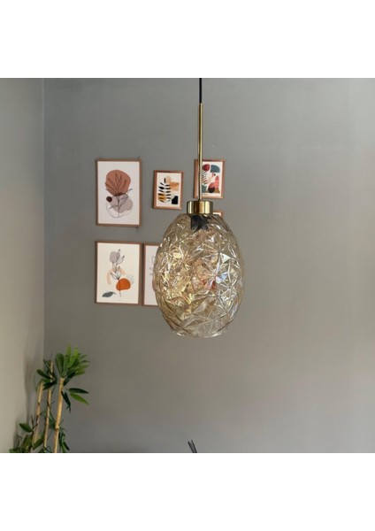 Veltro Cam Bal Rengi Tekli Avize Ince Eskitme Başlık Retro Sarkıt Lamba Salon Aydınlatma modelleri