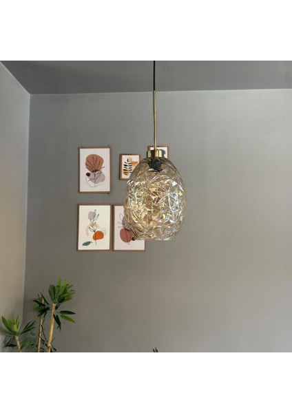 Veltro Cam Bal Rengi Tekli Avize Ince Eskitme Başlık Retro Sarkıt Lamba Salon Aydınlatma indirimleri