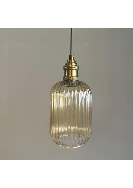 Wingmn Bal Rengi Cam Tekli Avize Lale Başlık Retro Sarkıt Restoran Salon Aydınlatma fiyatları