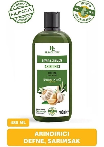 Defne ve Sarımsaklı Şampuan Saç Dökülmesine Karşı Yardımcı 485 ml